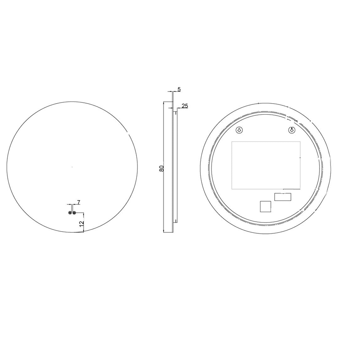 Espejo con luz Dante