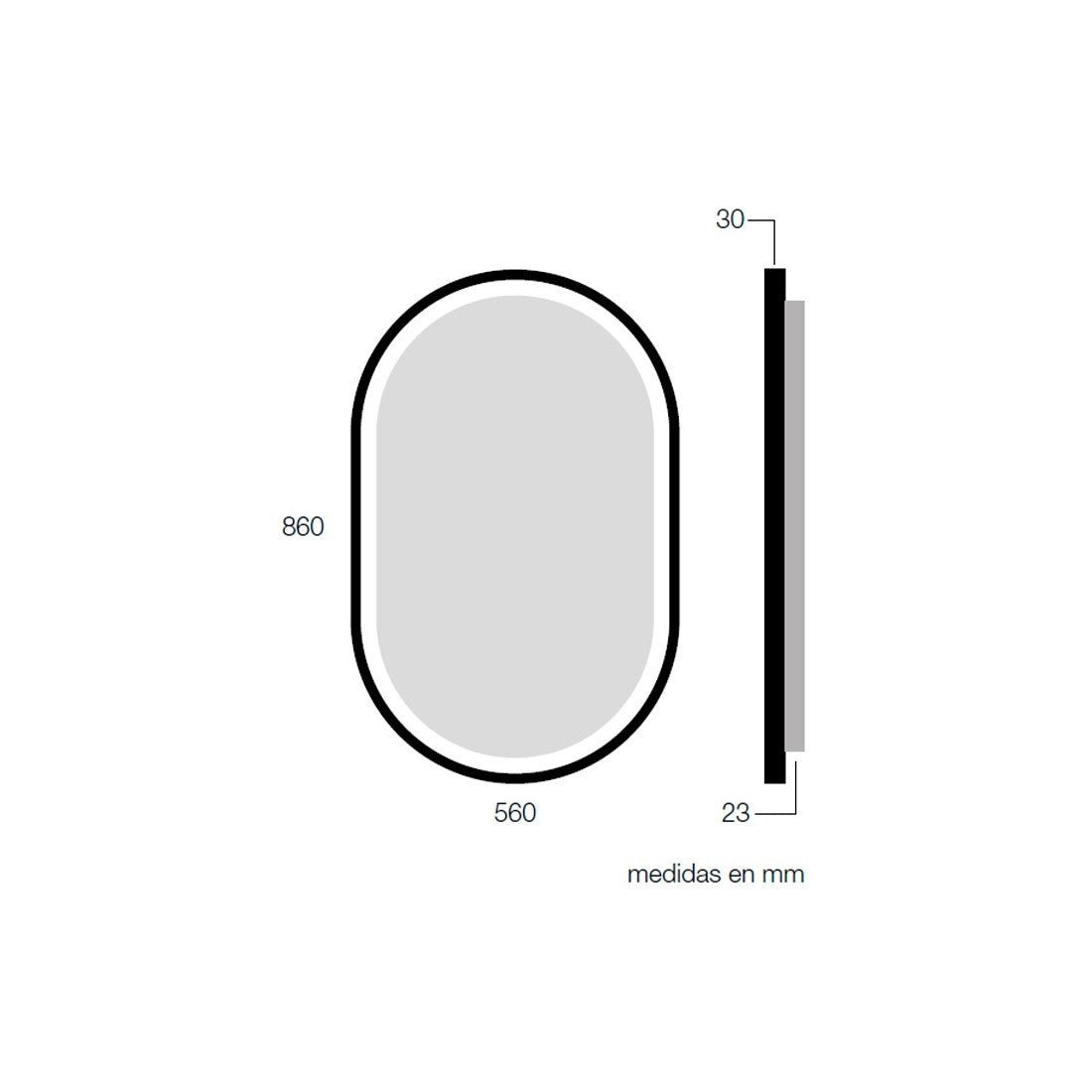 Espejo con marco metálico Boracay