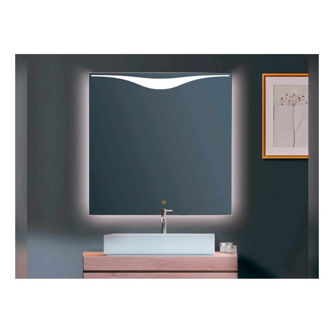 Espejo de baño rectangular Clio