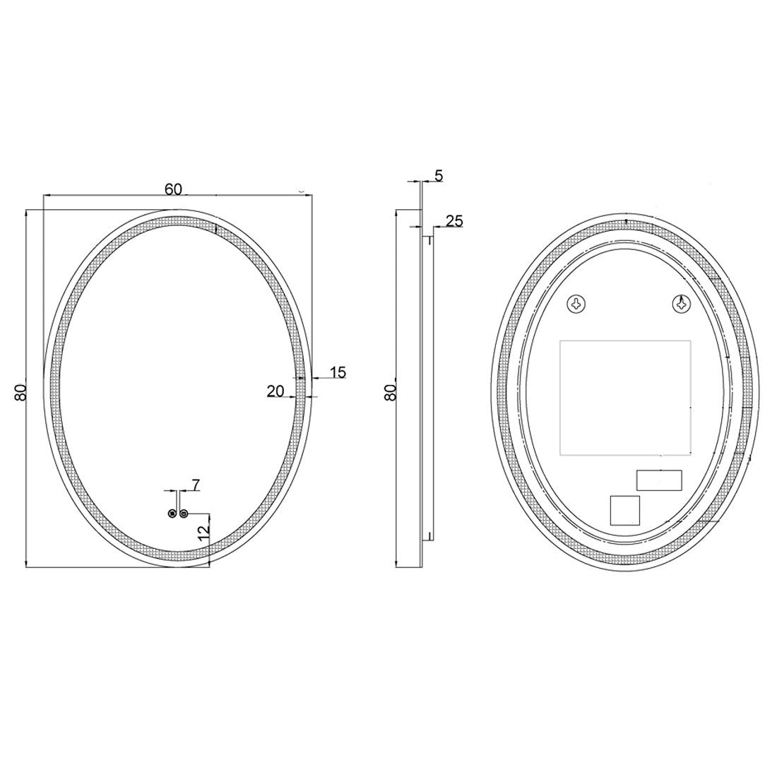 Espejo redondo led Romeo