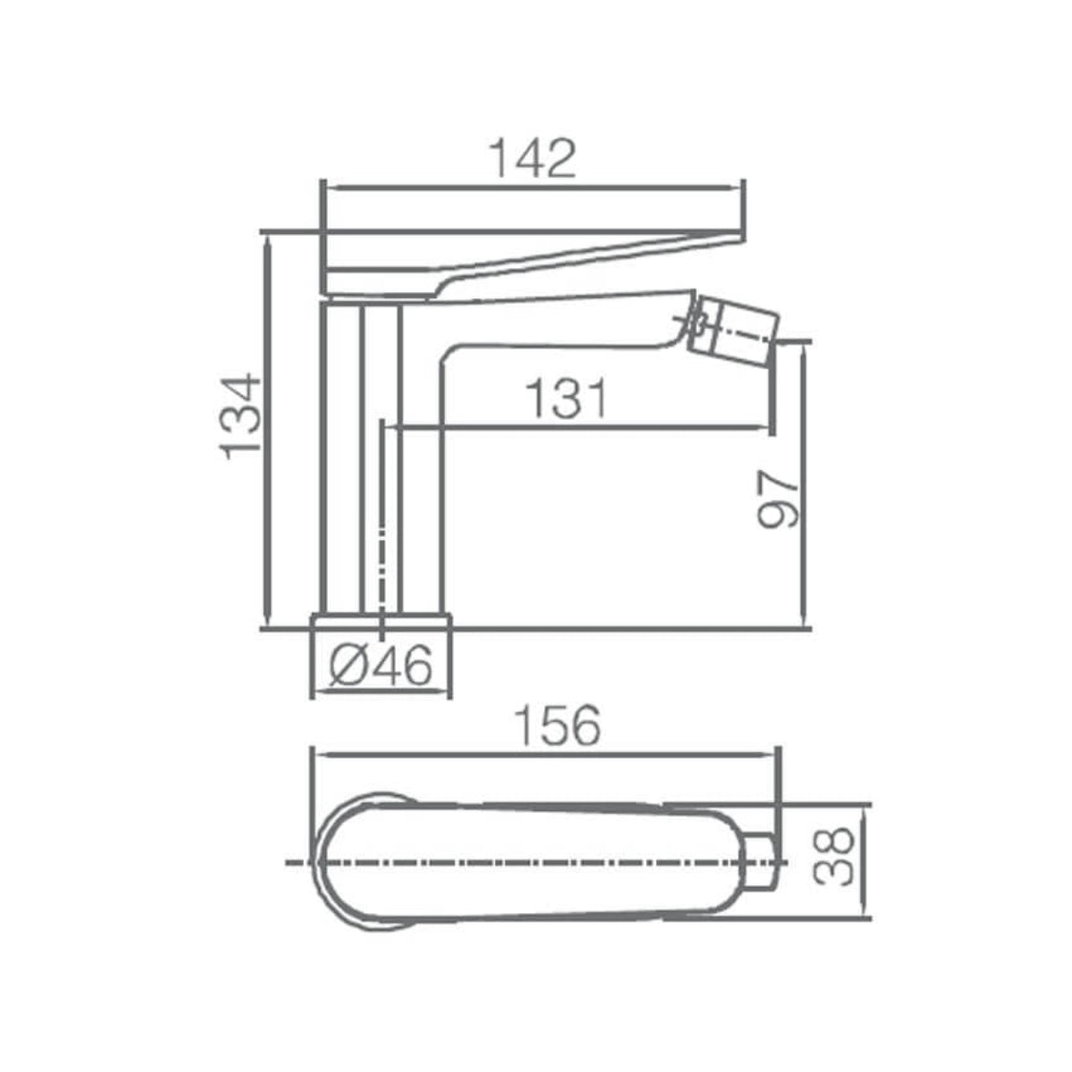 Grifo de bidé negro Dinamarca