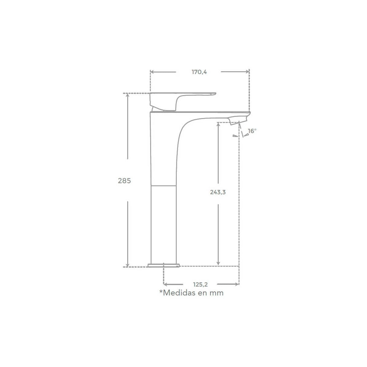 Grifo de caño alto Flat - Thebath