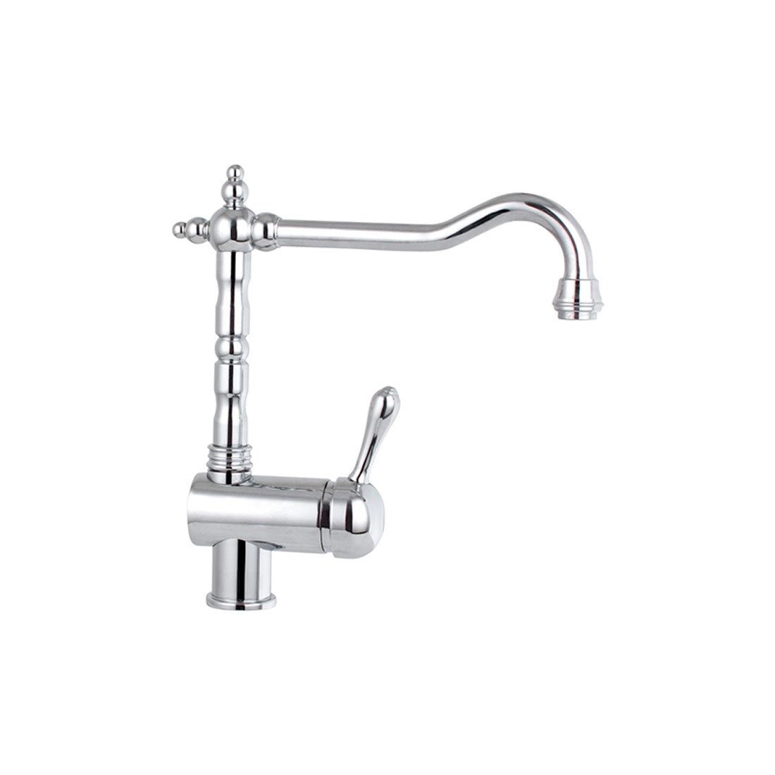 Grifo de cocina de estilo antiguo cromado