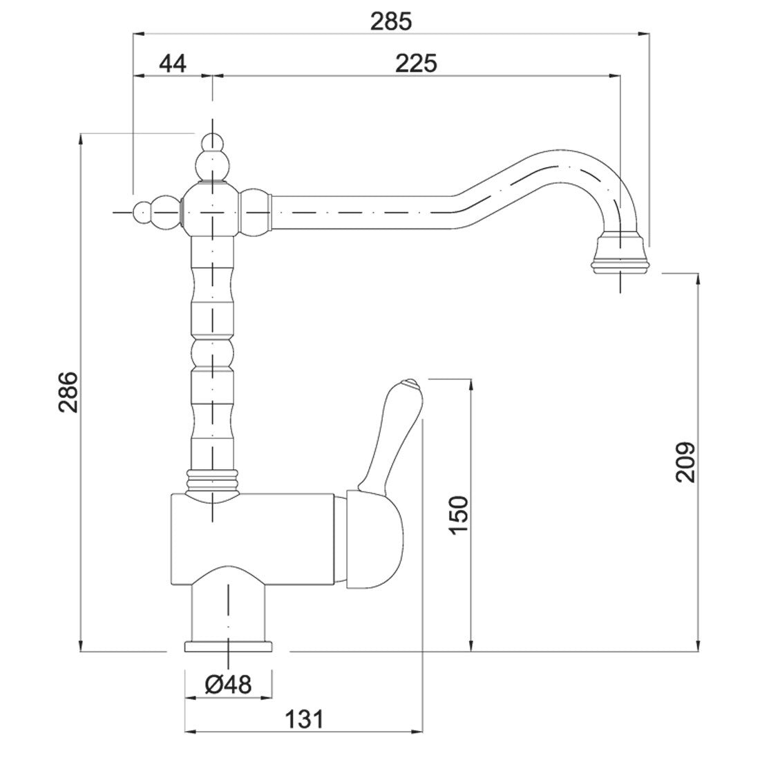 Grifo de cocina retro