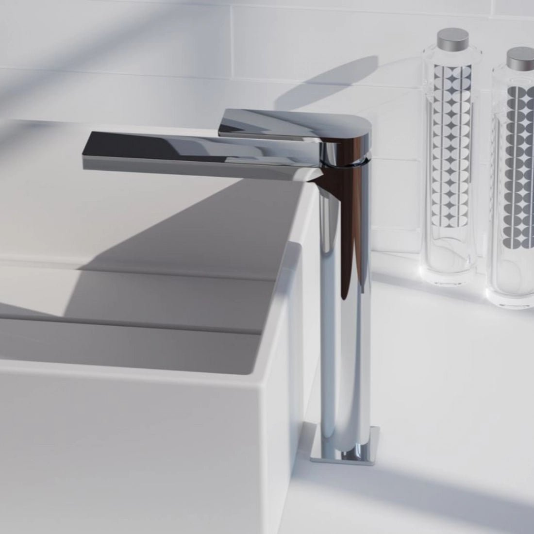 Grifo de lavabo de caño alto Alpha