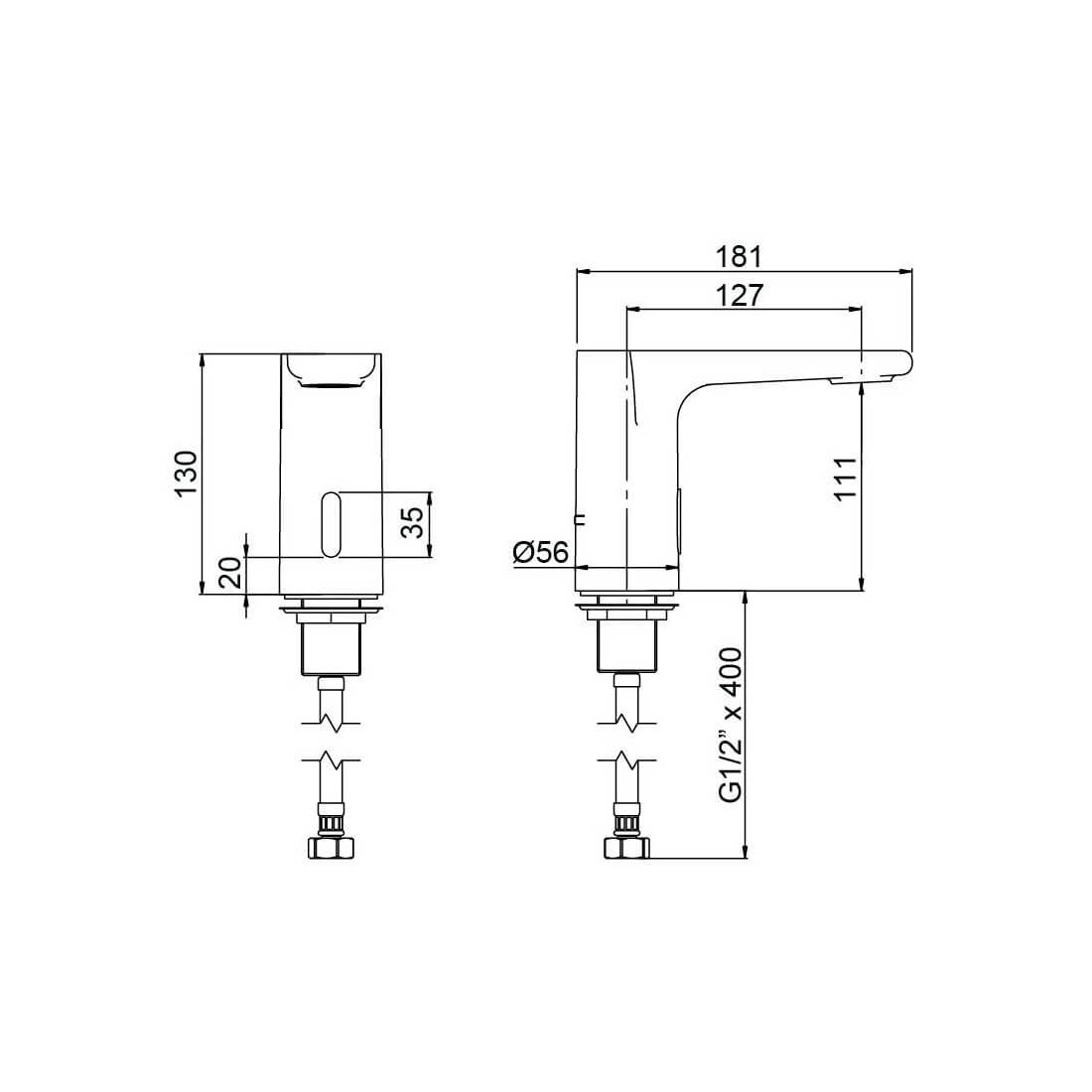 Grifo lavabo electronico Fiji