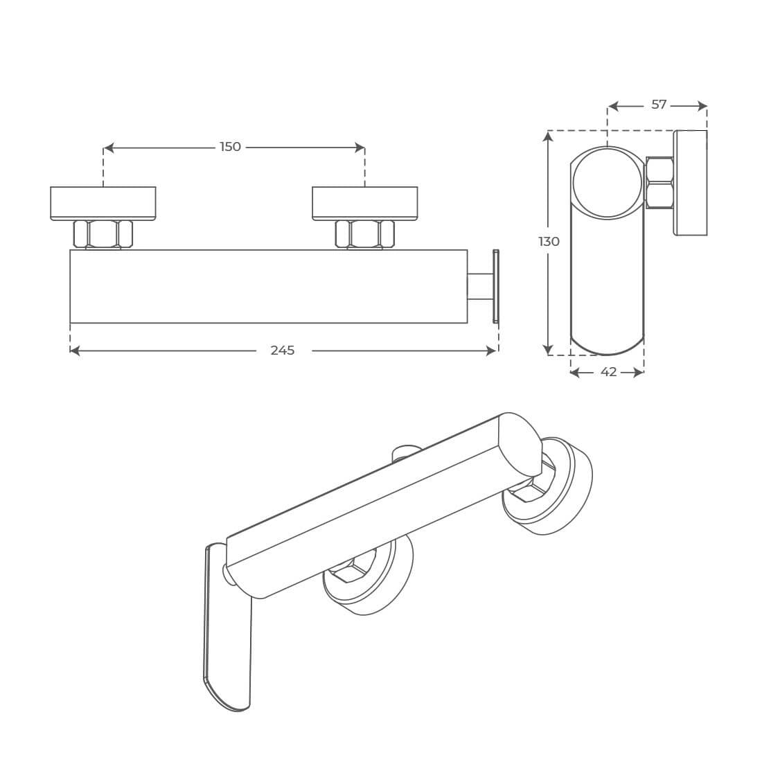 Grifo monomando de ducha Foggy