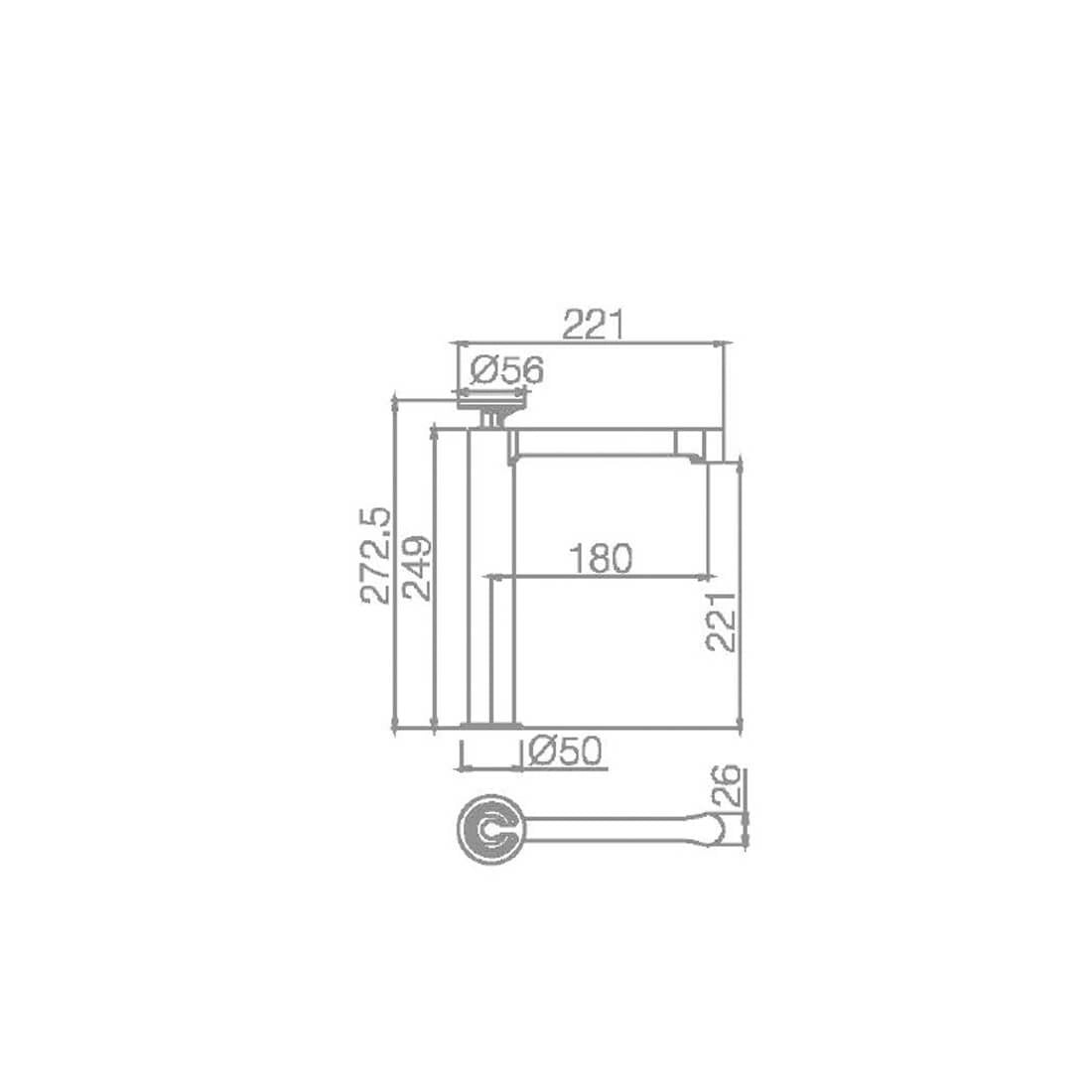 Grifo negro caño alto Olimpo