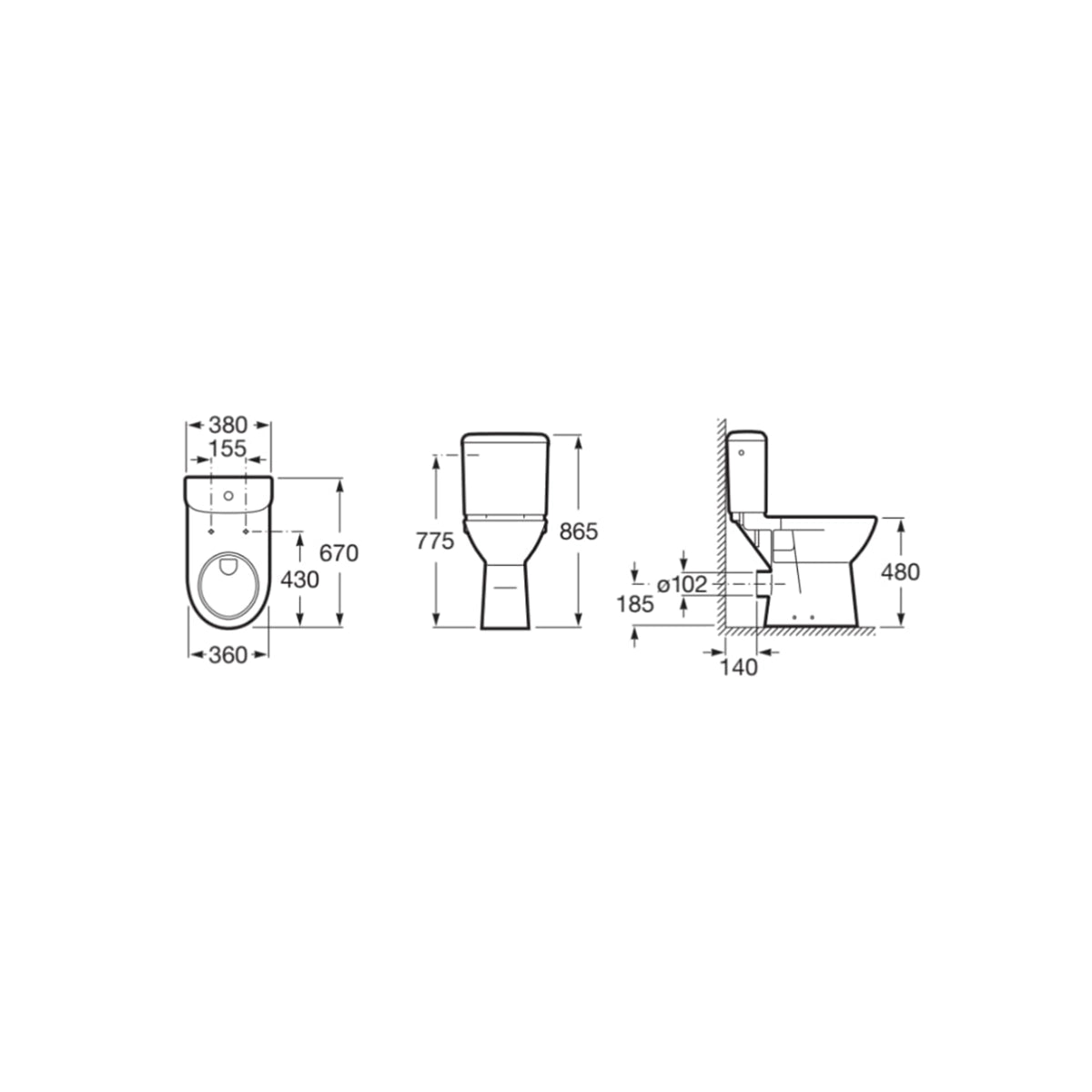 Inodoro accesible roca Access - Thebath