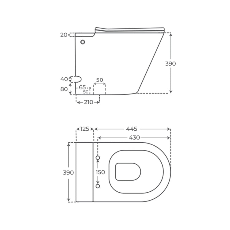 Inodoro compacto sin cisterna Enzo