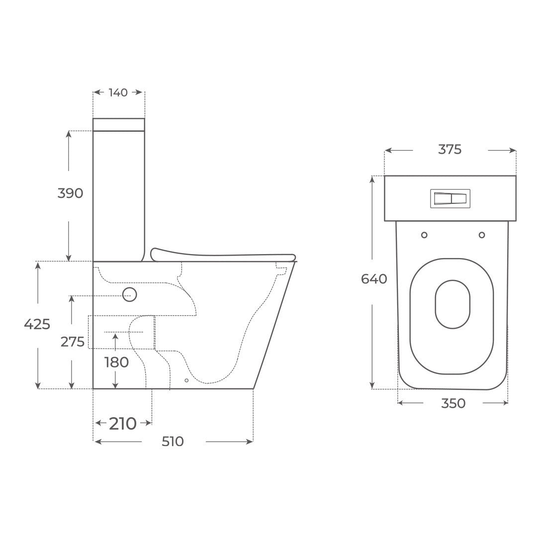 Inodoro completo Florencia RIMLESS
