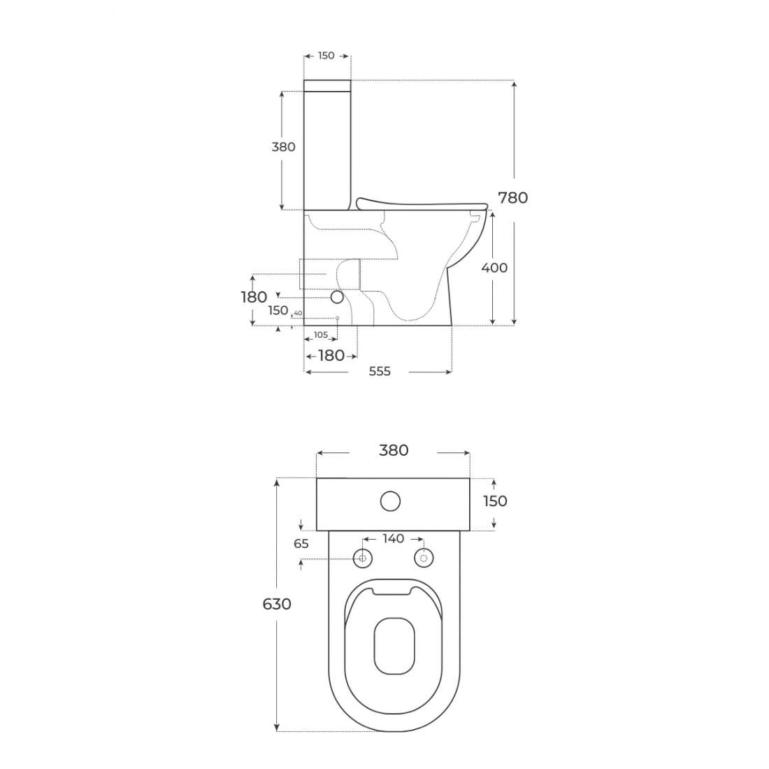 Inodoro Rimless Lyon