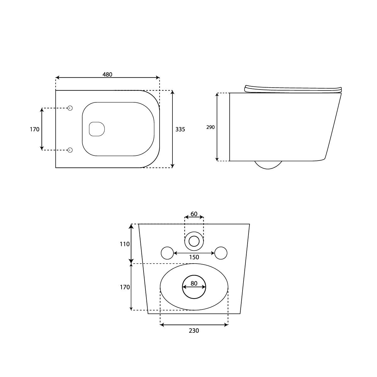 Inodoro suspendido con cisterna empotrada - Thebath