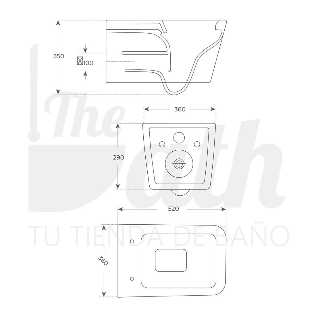 Inodoro suspendido Florencia