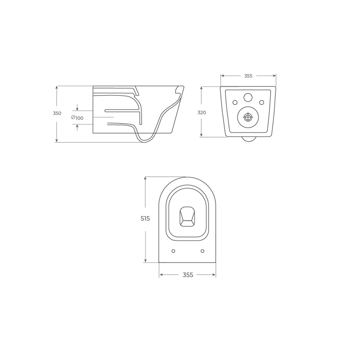 Inodoro suspendido Rimless Bolonia - Thebath