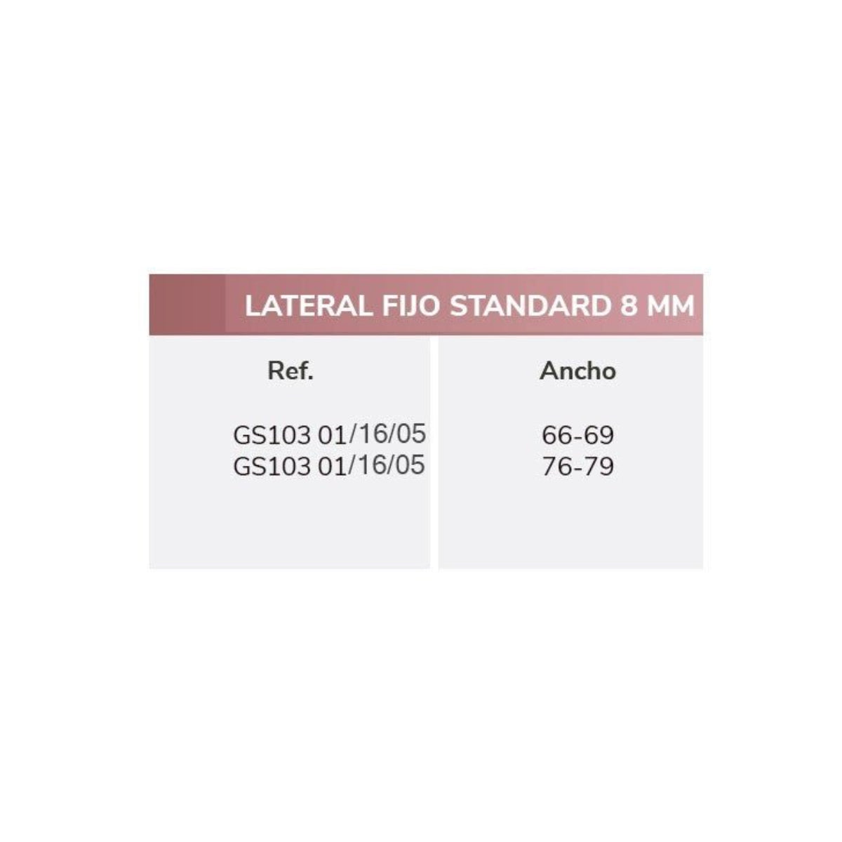 Lateral fijo Glasé