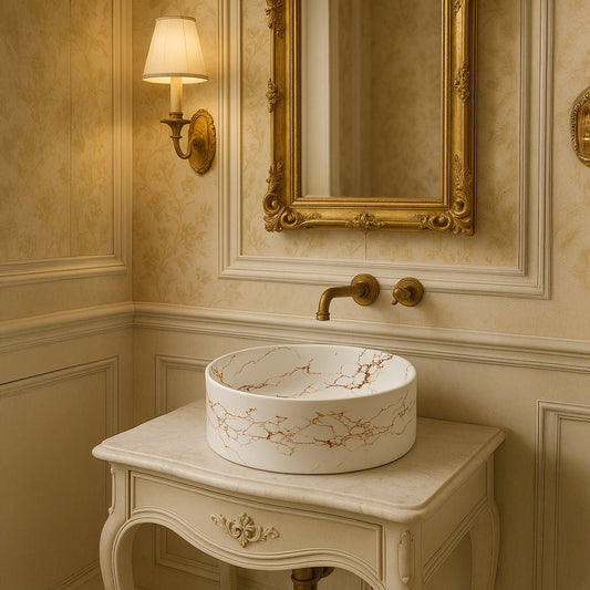 Lavabo cerámica redondo Nysa - Thebath