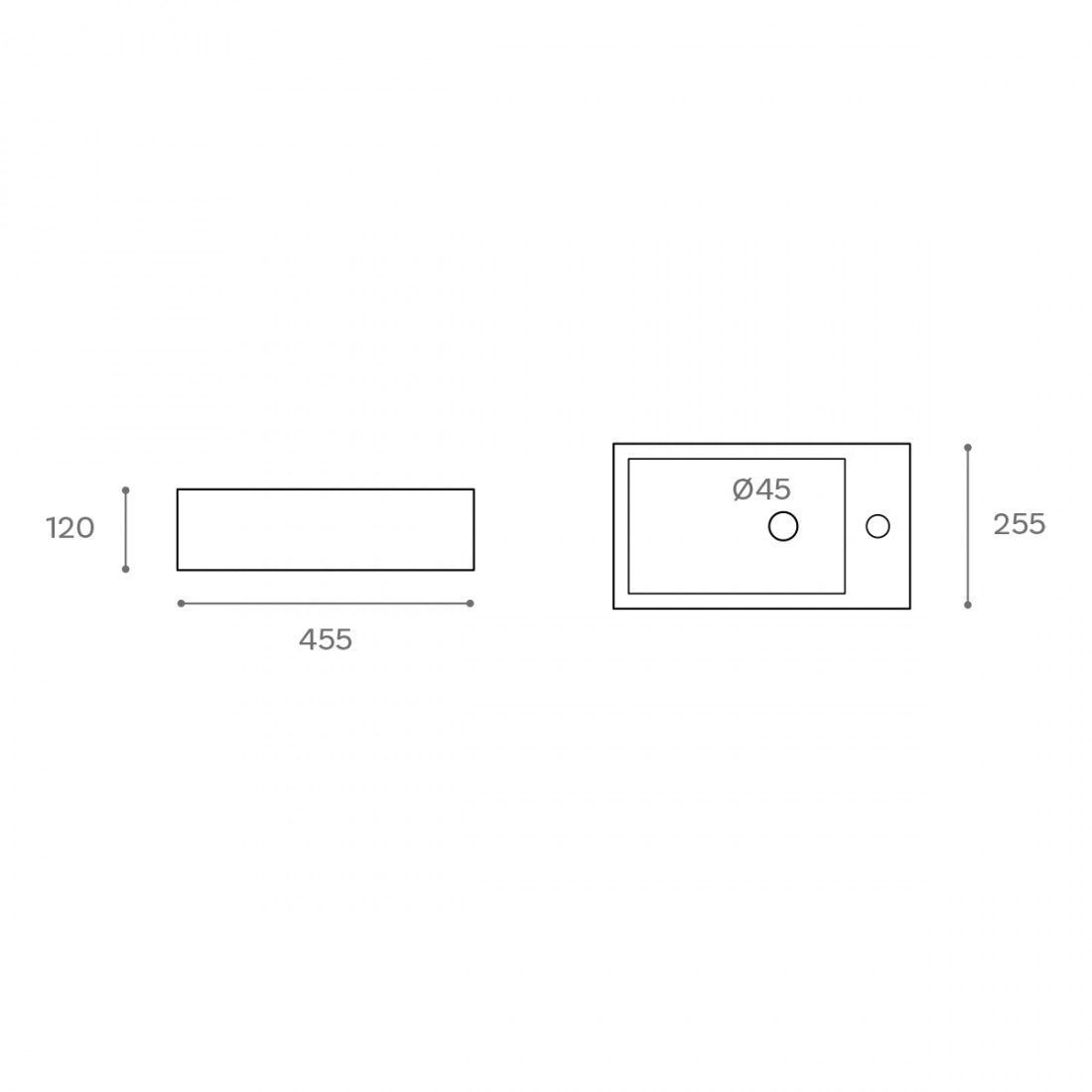 Lavabo cerámica suspendido Picolo