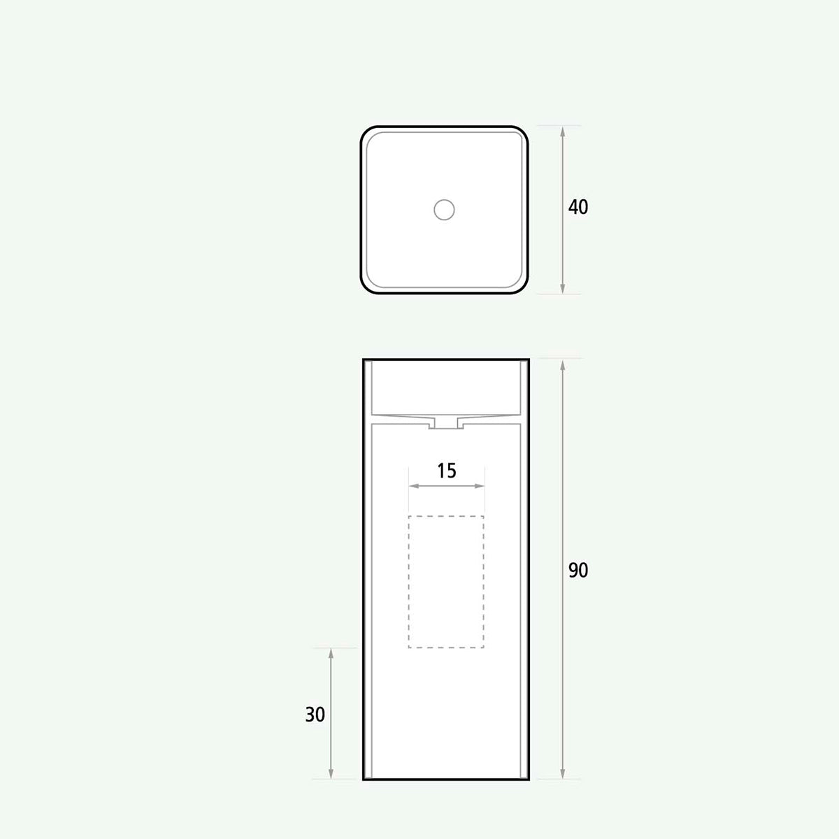 Lavabo cuadrado Yaris - Thebath