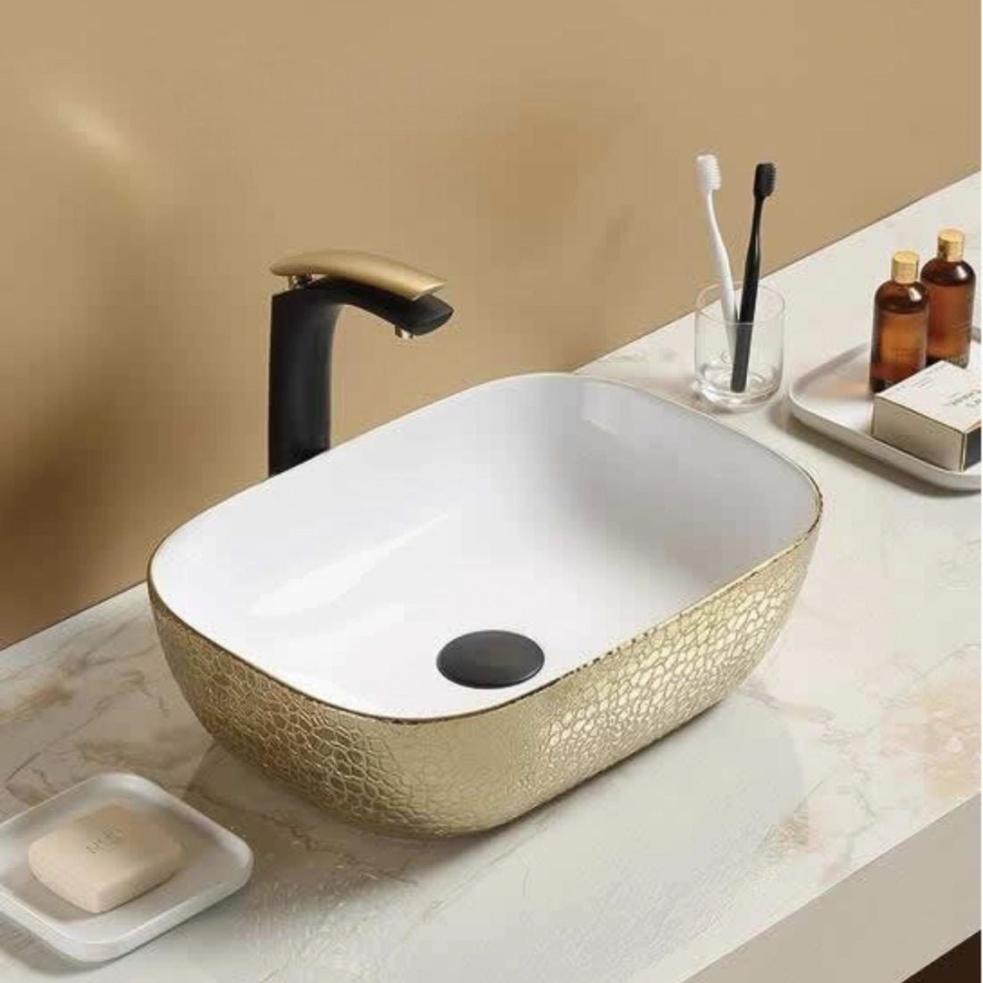 Lavabo de diseño blanco Reed