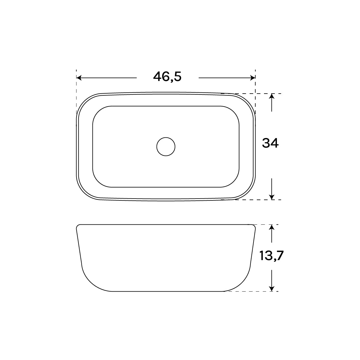 Lavabo de diseño negro Reed - Thebath
