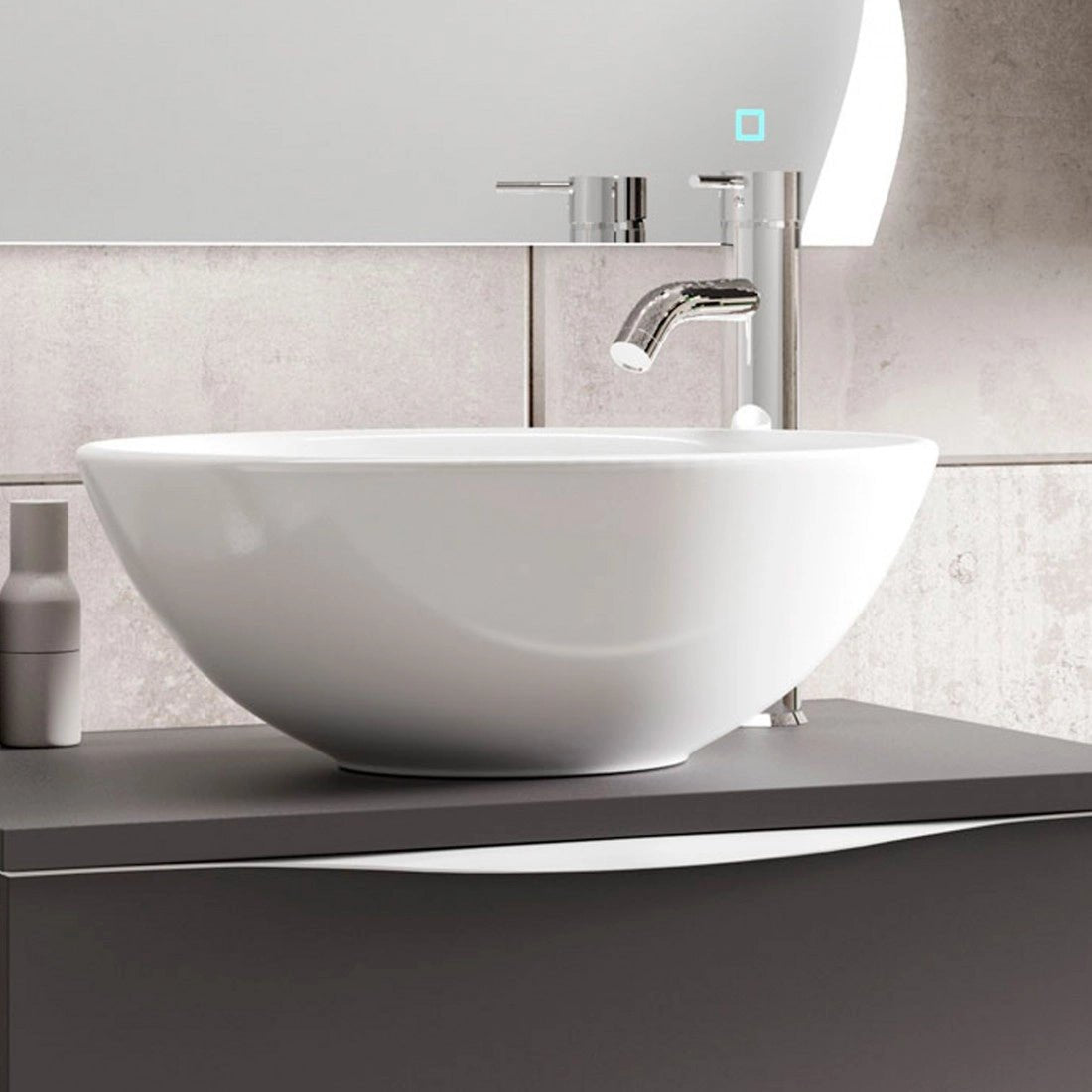 Lavabo ovalado sobre encimera Otto