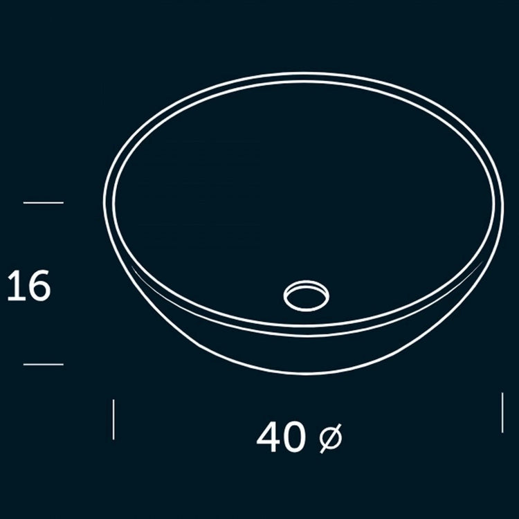Lavabo ovalado sobre encimera Otto