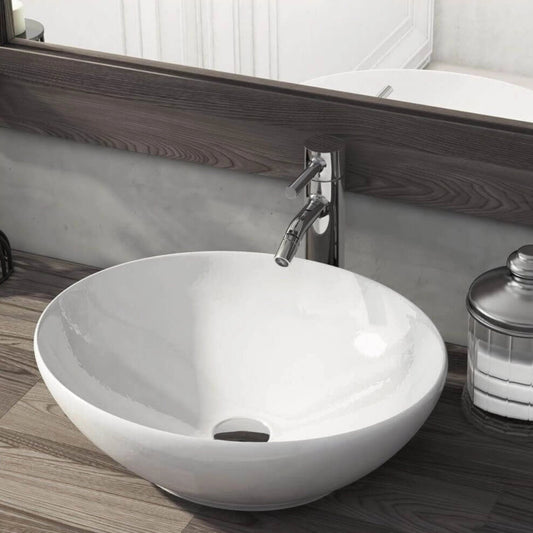 Lavabo cerámica sobre encimera Oval