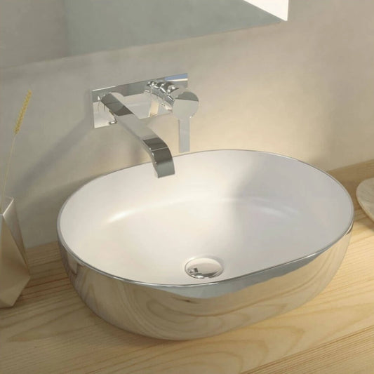 Lavabo pequeño sobre encimera Yaco Silver