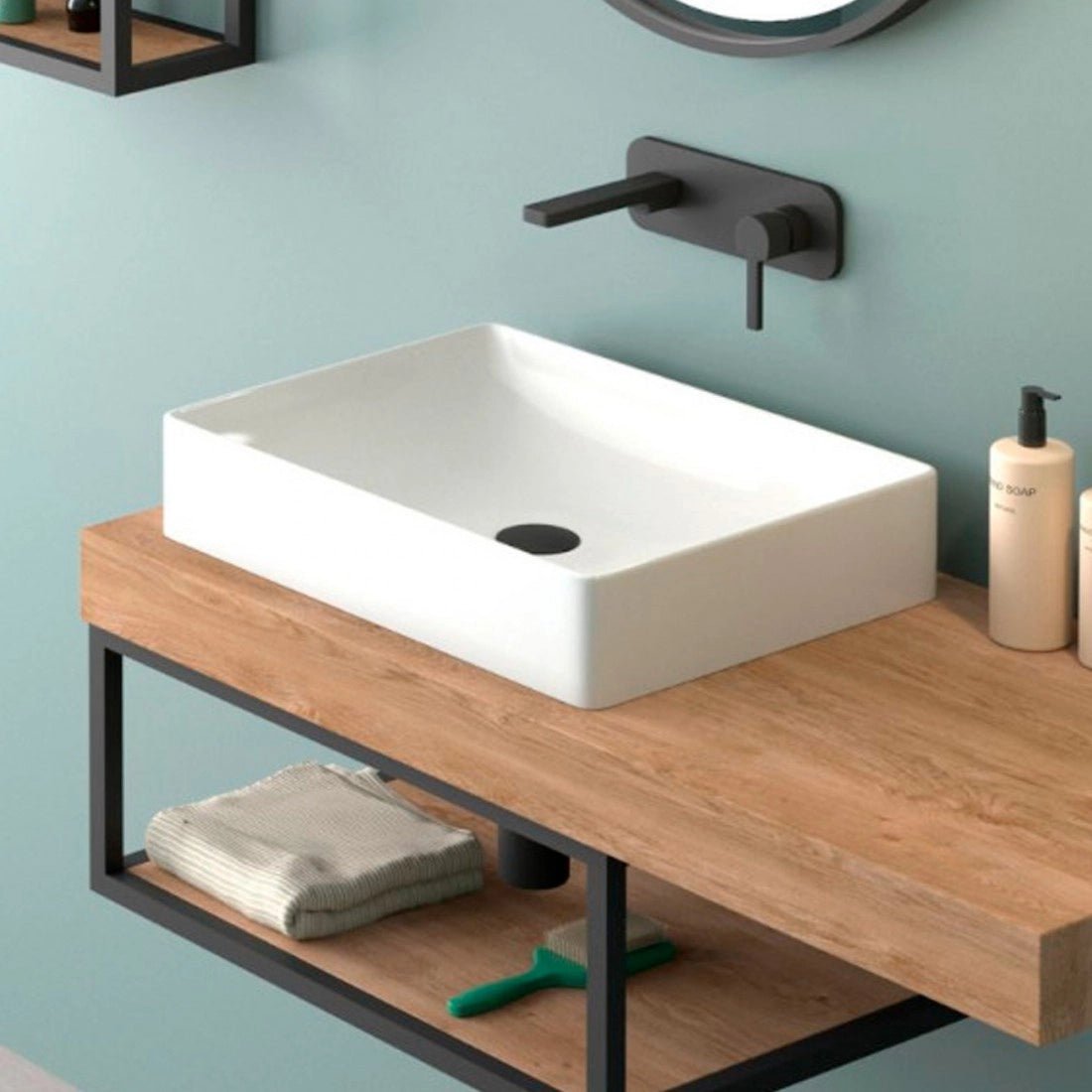 Lavabo rectangular sobre encimera Estambul