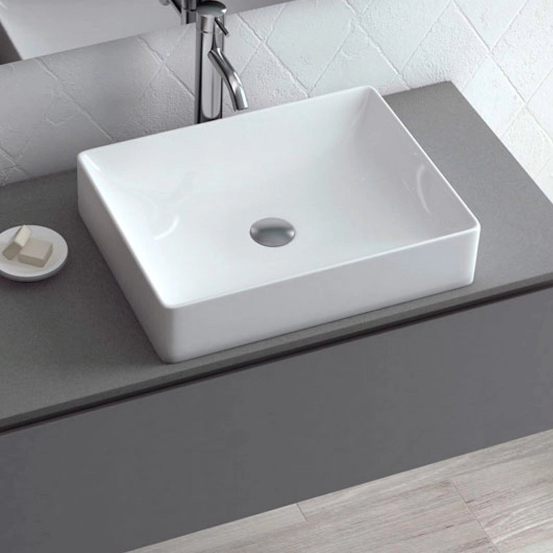 Lavabo rectangular sobre encimera Estambul