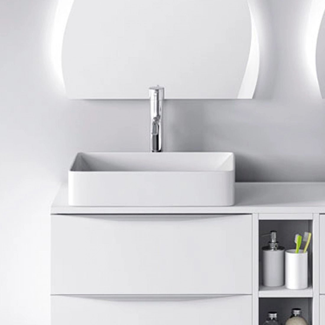 Lavabo rectangular sobre encimera Estambul