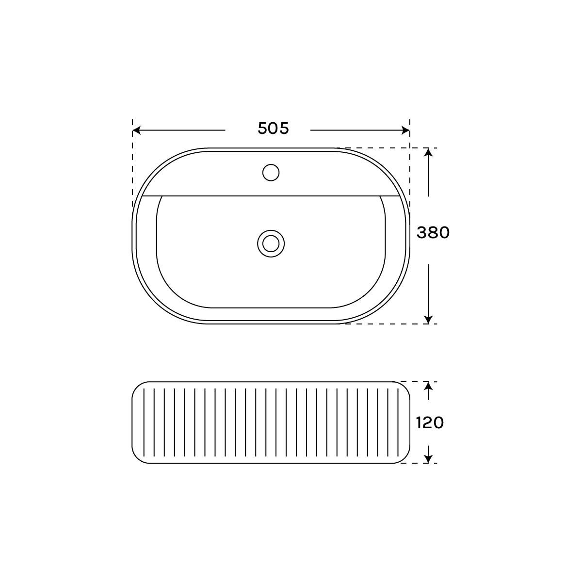 Lavabo ovalado blanco Seul