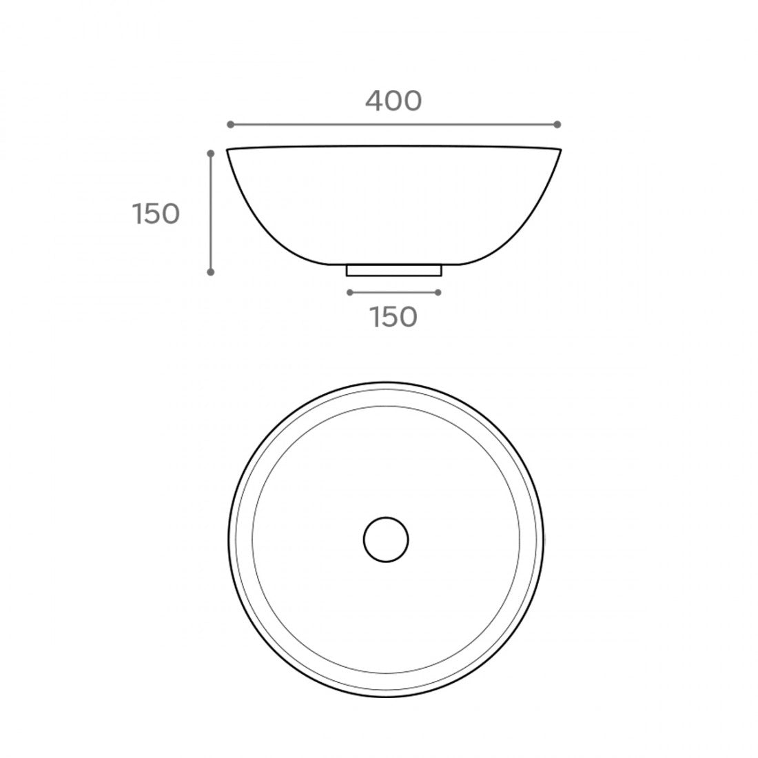 Lavabo sobre encimera Áramo