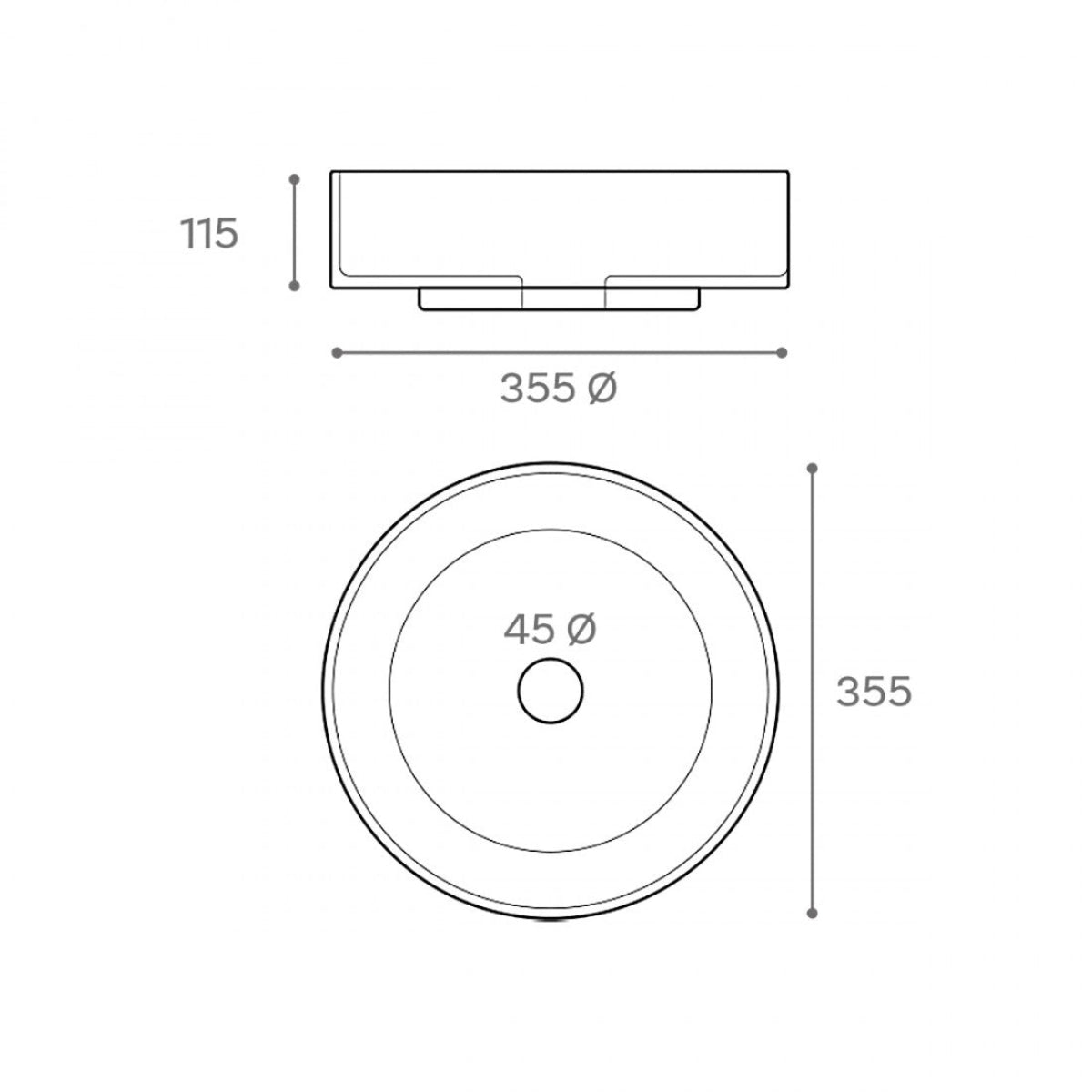 Lavabo sobre encimera Como