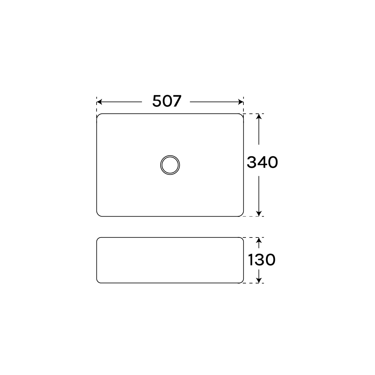 Lavabo sobre encimera grande Gina - Thebath