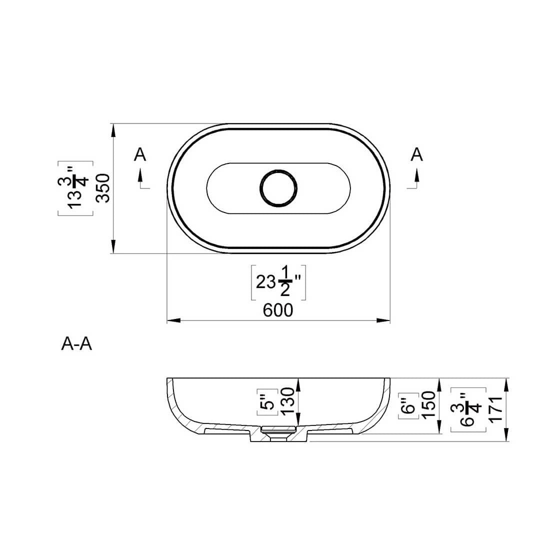 Lavabo sobre encimera Lenon