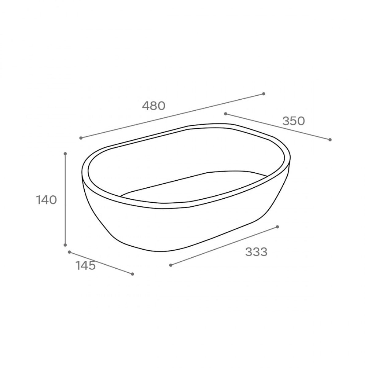 medidas lavabo sobre encimera Mónaco Solid