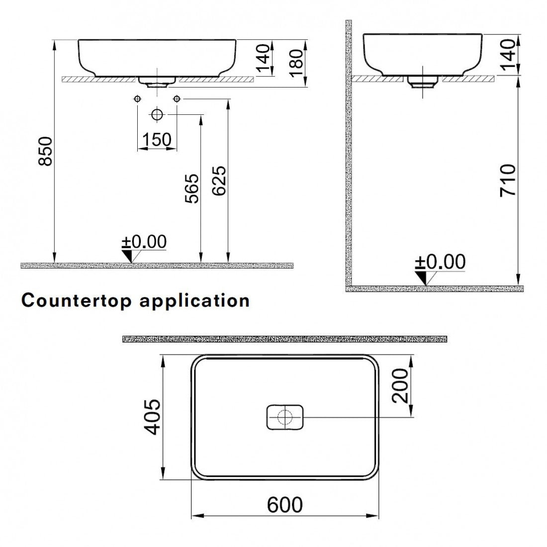 Lavabo sobre encimera ovalado Fall brillo