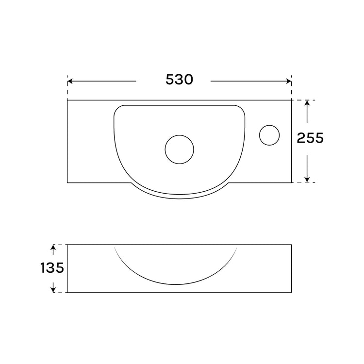 Lavabo suspendido blanco Hazel