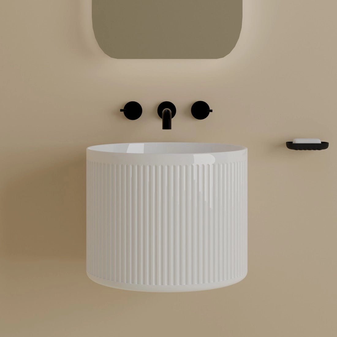 Lavabo suspendido cerámica Oba