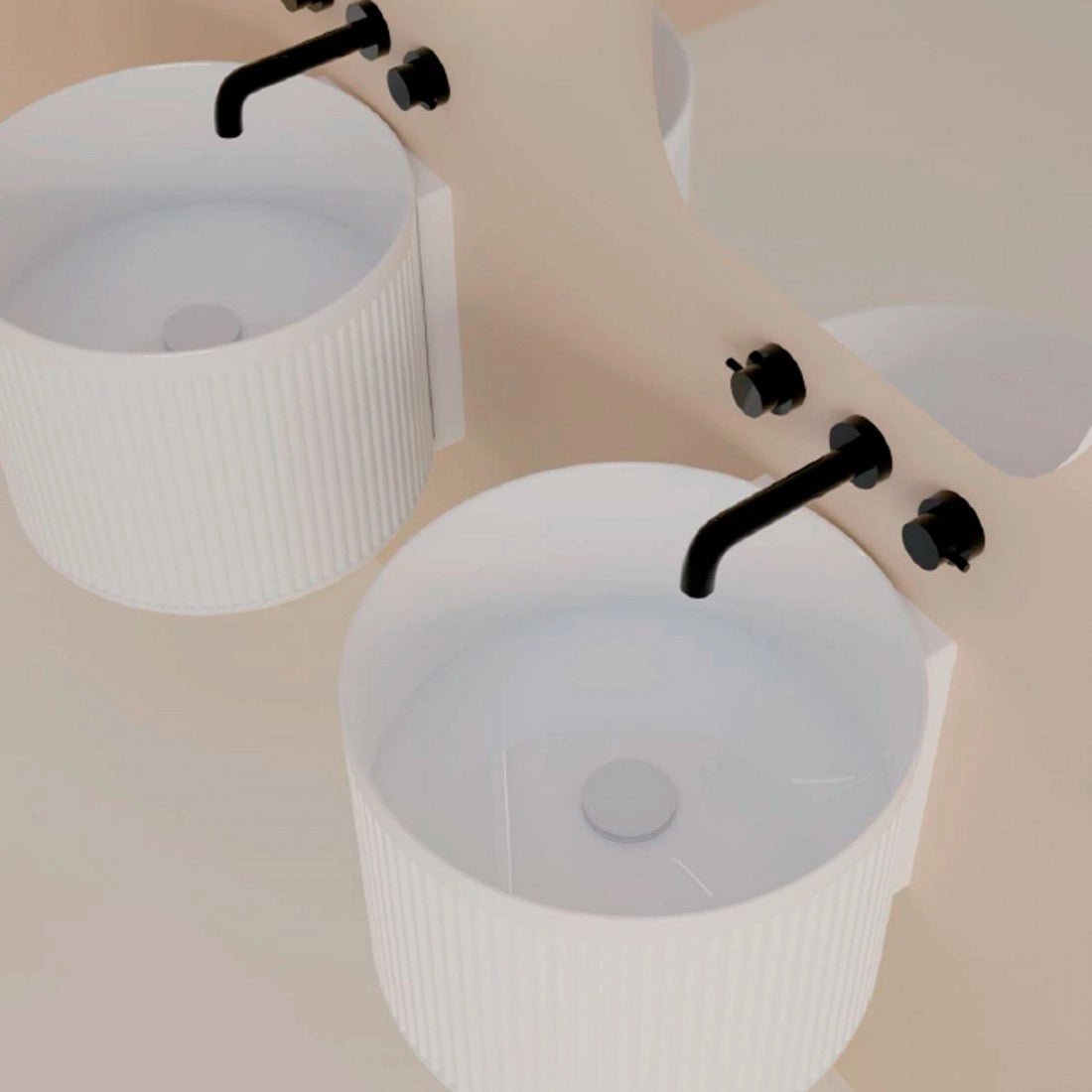 Lavabo suspendido cerámica Oba