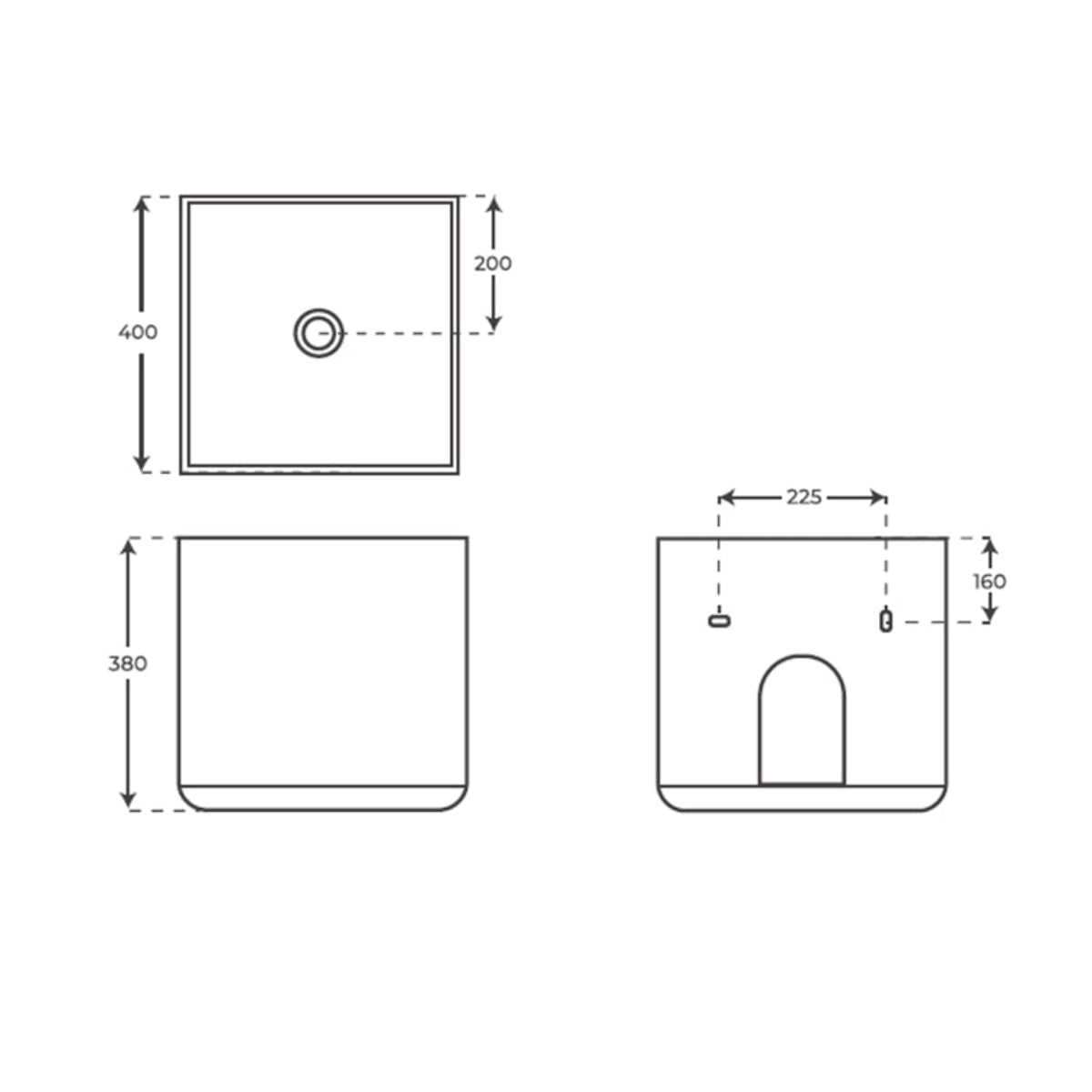Lavabo suspendido moderno Kiro Mate - Thebath
