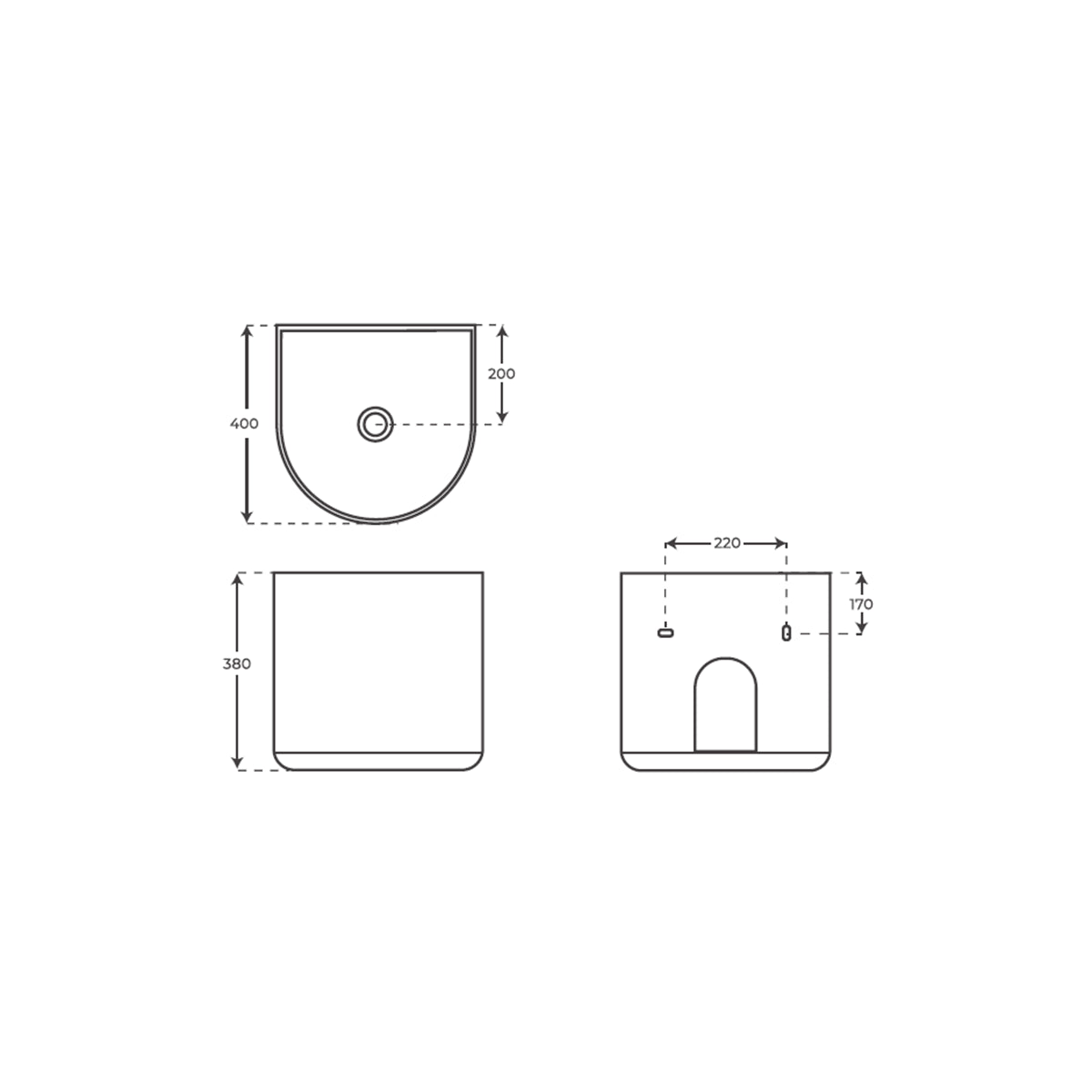 Lavabo suspendido moderno Uriel Mate - Thebath