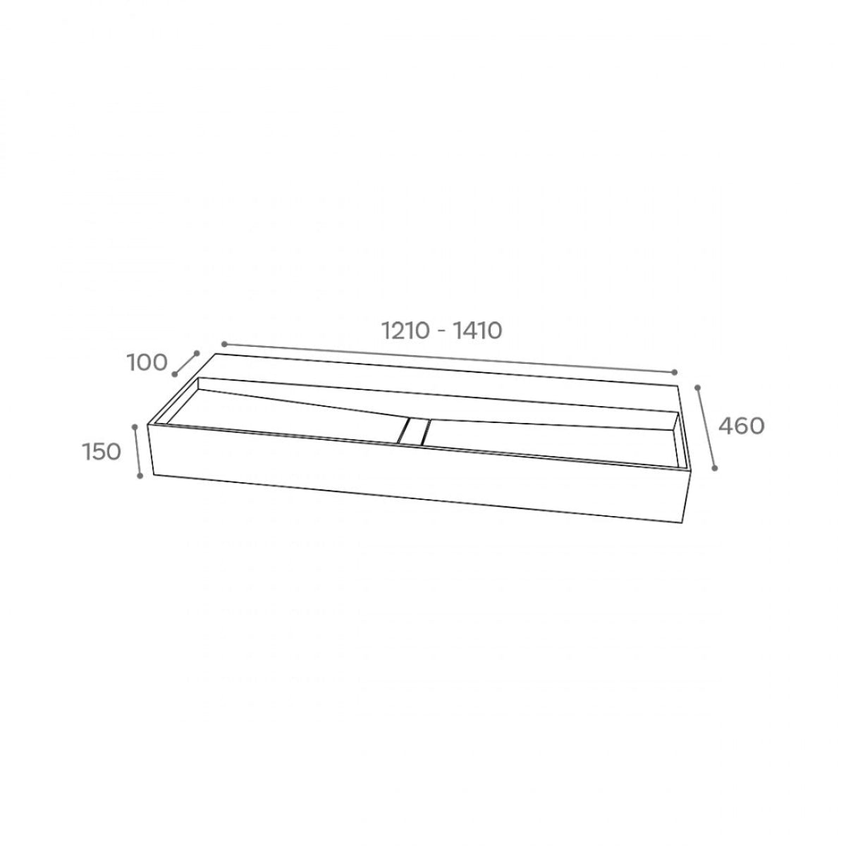 Lavabo suspendido New Iron