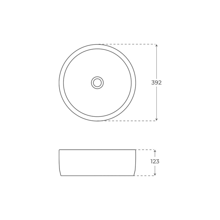 Lavabo marrón redondo Jana