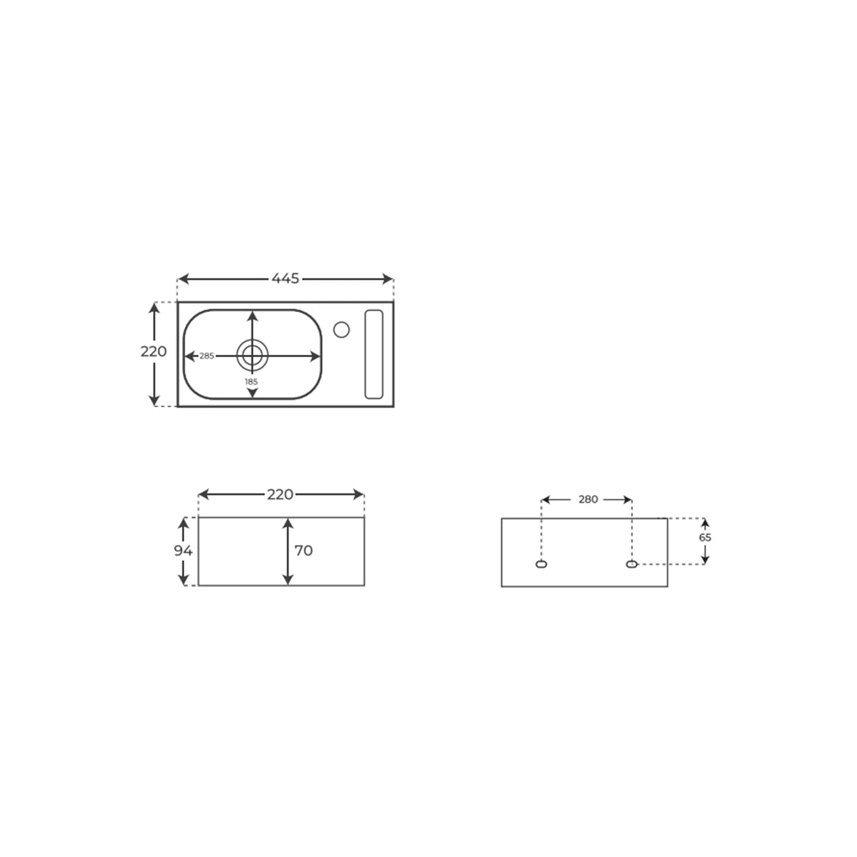 Lavamanos fondo reducido Miko - Thebath