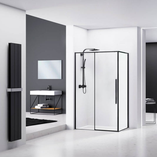 Mampara negra ducha rectangular Arizona