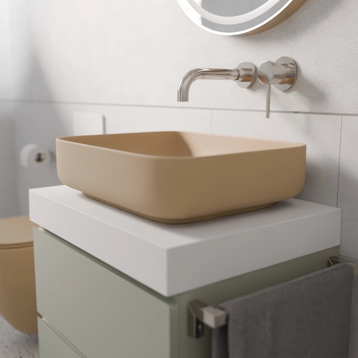 Lavabo marrón Jana - Thebath