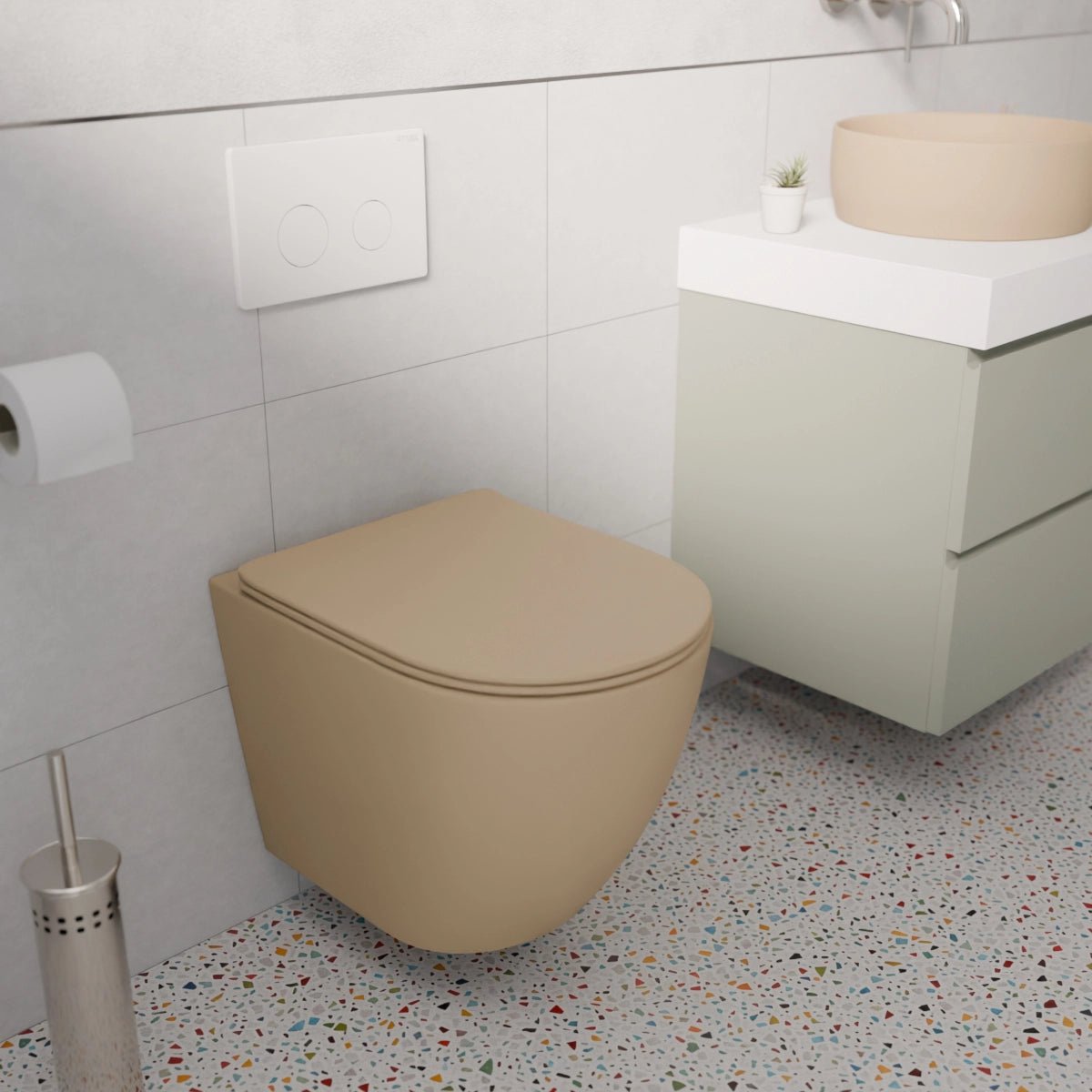 Inodoro marrón suspendido Jana - Thebath